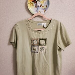 Shenanigans Sage Embroidered Women's Tee